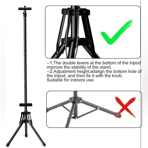 2 Pack Double-Sided Sign 🪧 Holder Advertising Display Tripod Poster Stand - Picture 6 of 9